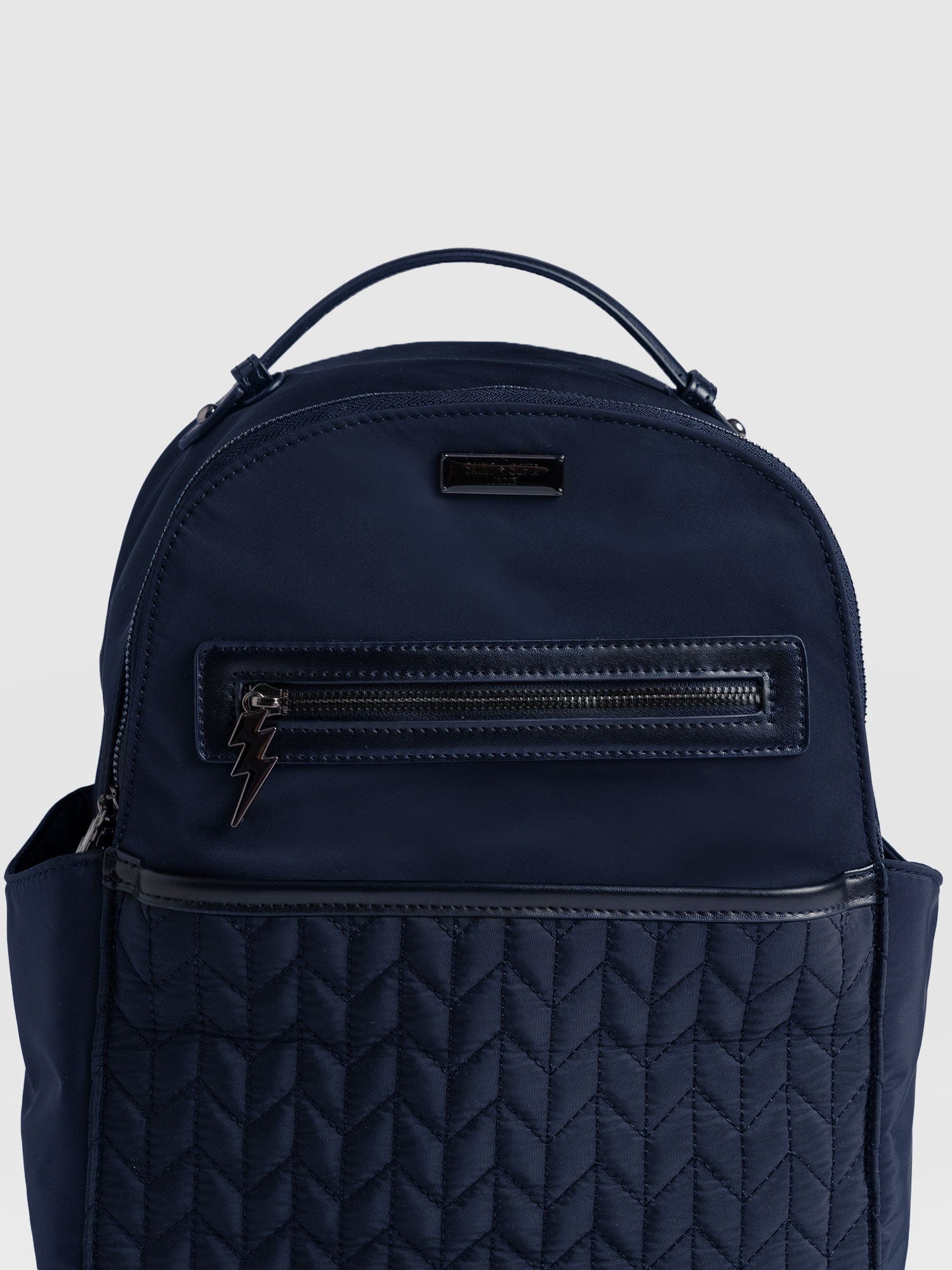 Quilted Nylon Backpack Navy - Women's Backpacks | Saint + Sofia® UK